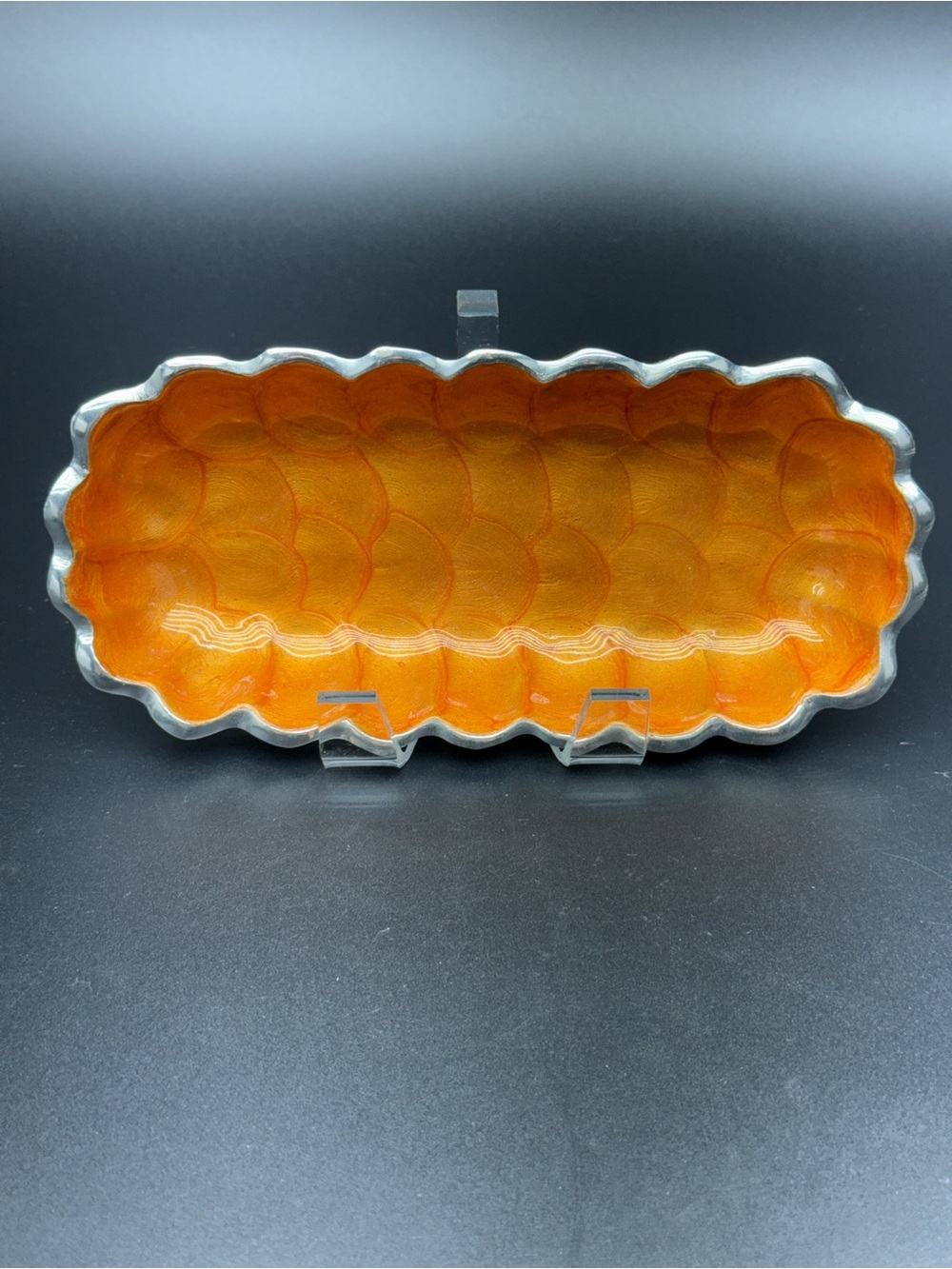 Handmade Julia Knight Oblong 
Orange Tray Trinket Dish